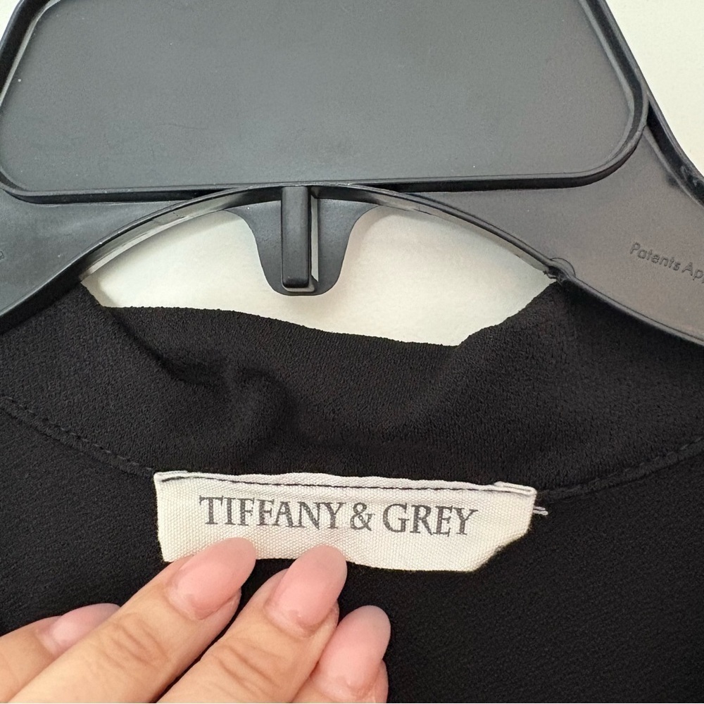 Tiffany & Grey Black Button-Down Short Sleeve Dress - Picture 5 of 7
